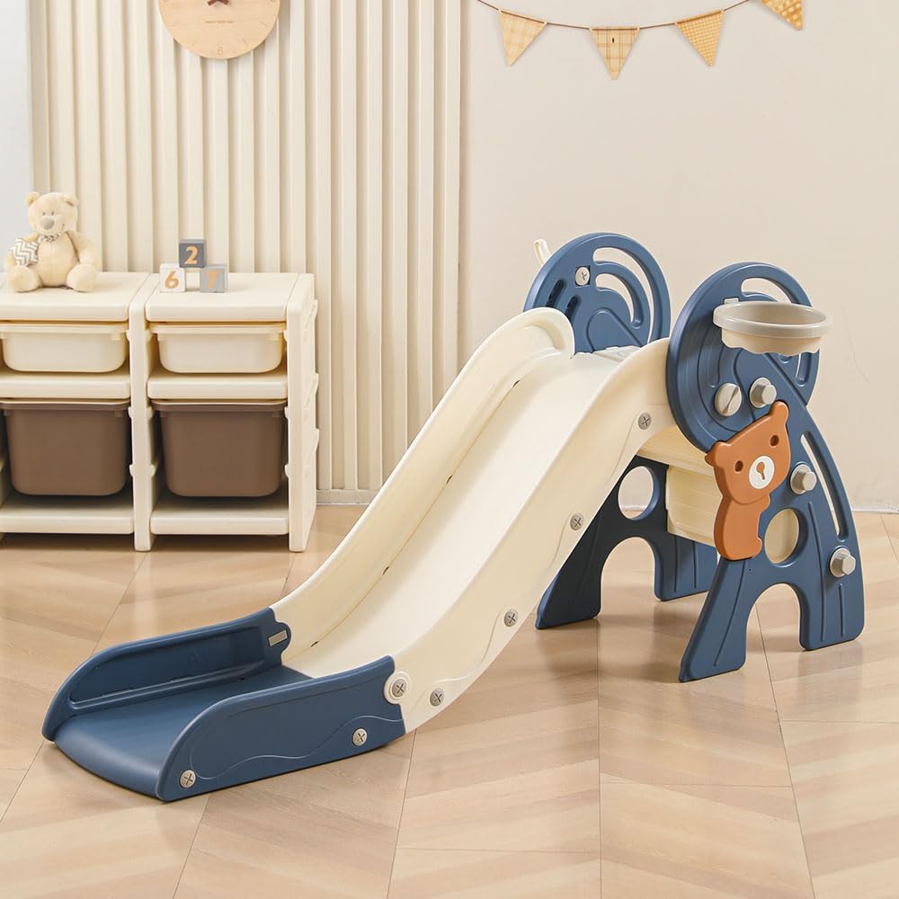 StarStep Foldable Indoor Play Slide with Safety Rails