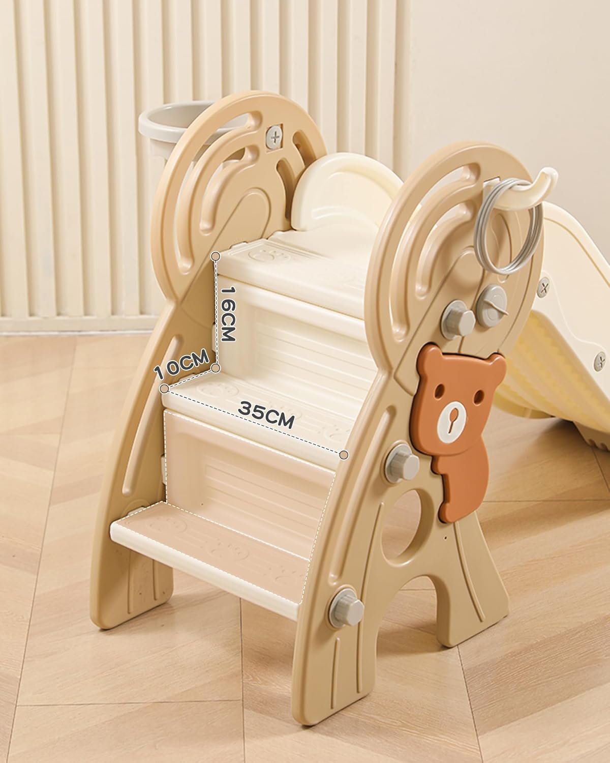 StarStep Foldable Indoor Play Slide with Safety Rails