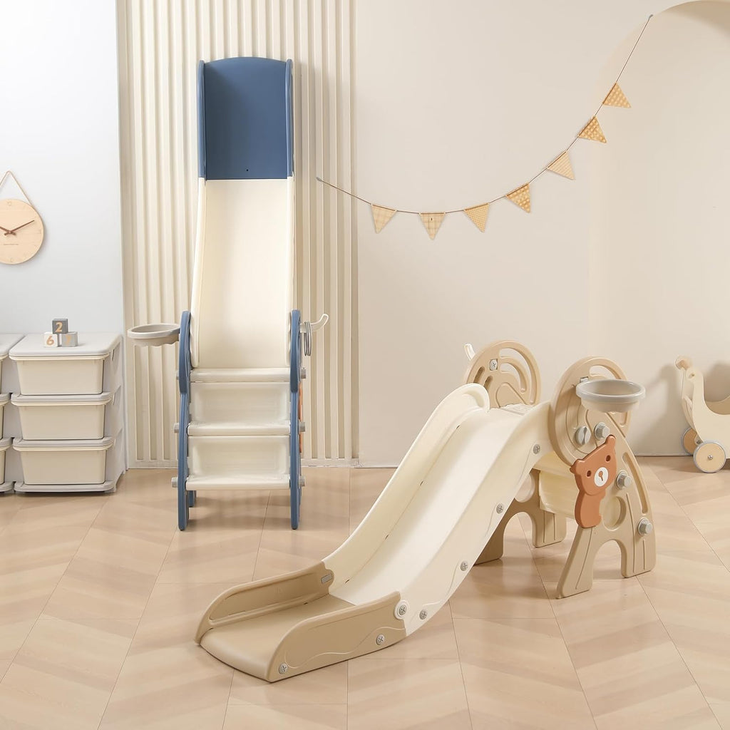 StarStep Foldable Indoor Play Slide with Safety Rails