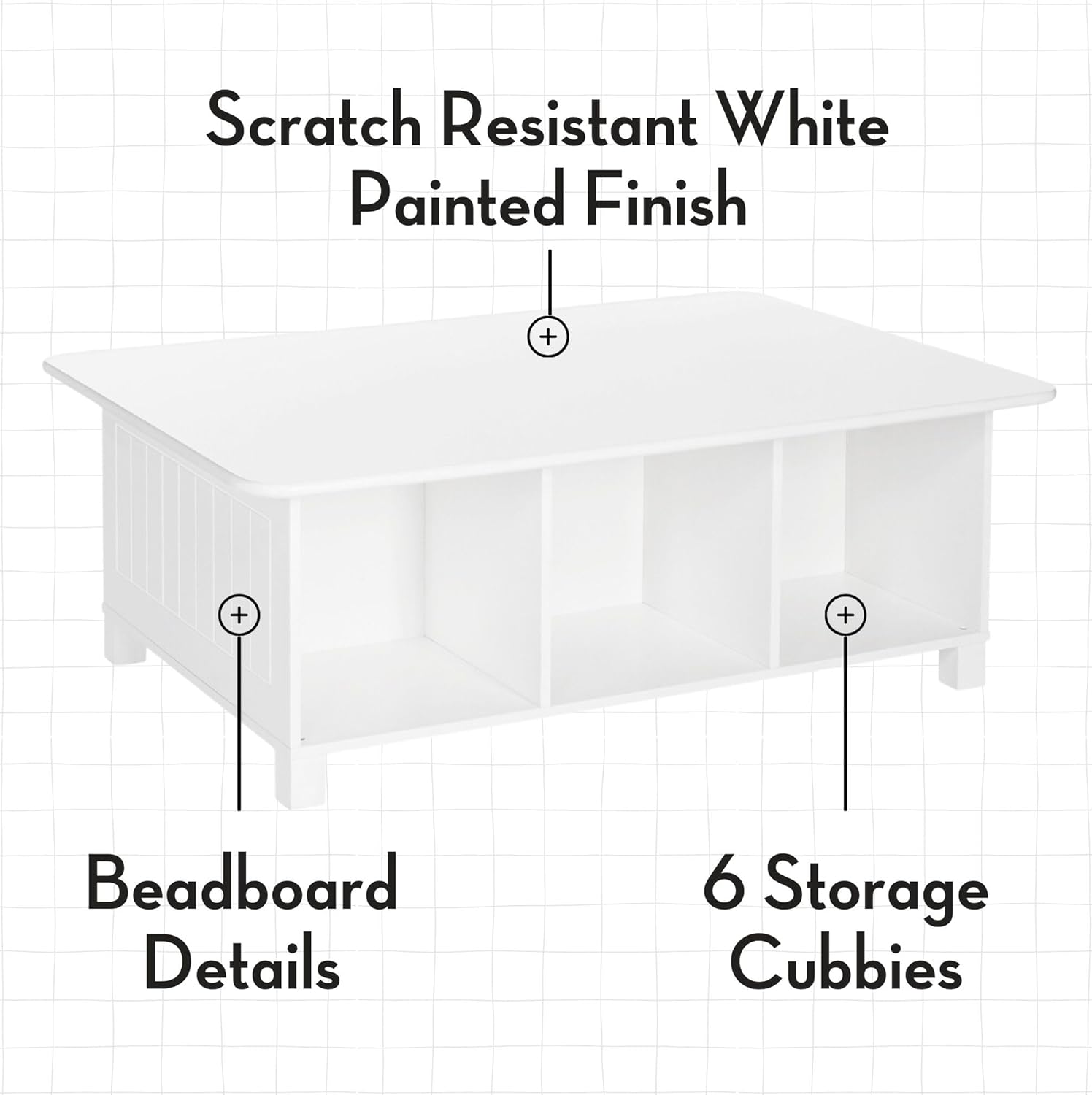 WonderPlay Wooden Activity Table with Storage Bins